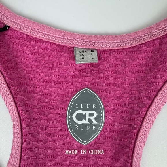 Club Ride Womens Size M Trixie In-Motion Pocketed Cycling Tank Top Pink - Picture 2 of 8